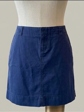 Lilly Pulitzer Cotton Mini Skirt blue white label